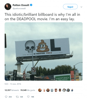 Anuncio Deadpool