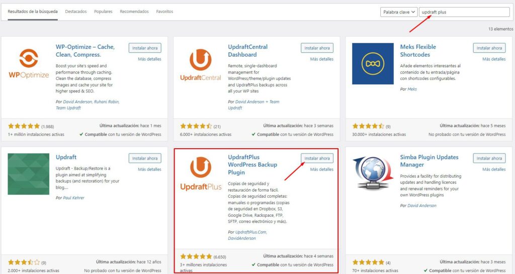 updraftplus plugin